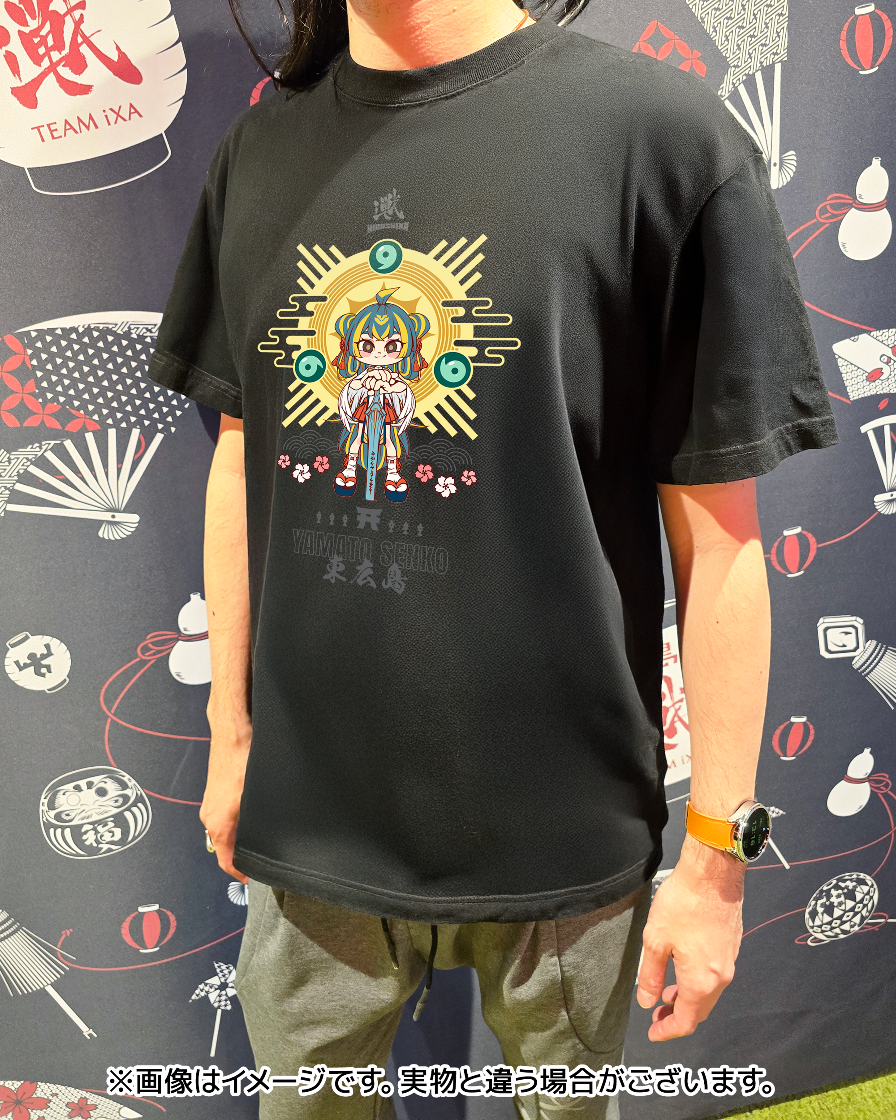 広島TEAM iXAマスコットキャラクター戦子(センコ)の東広島市ふるさと納税返礼品Tシャツ